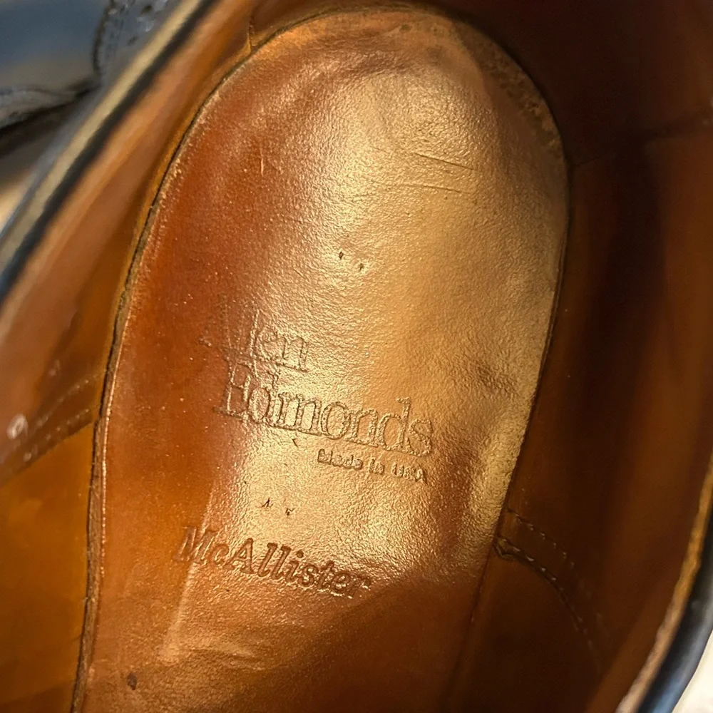 Allen Edmonds McAllister Wingtip Oxford Leather Shoes 9 C